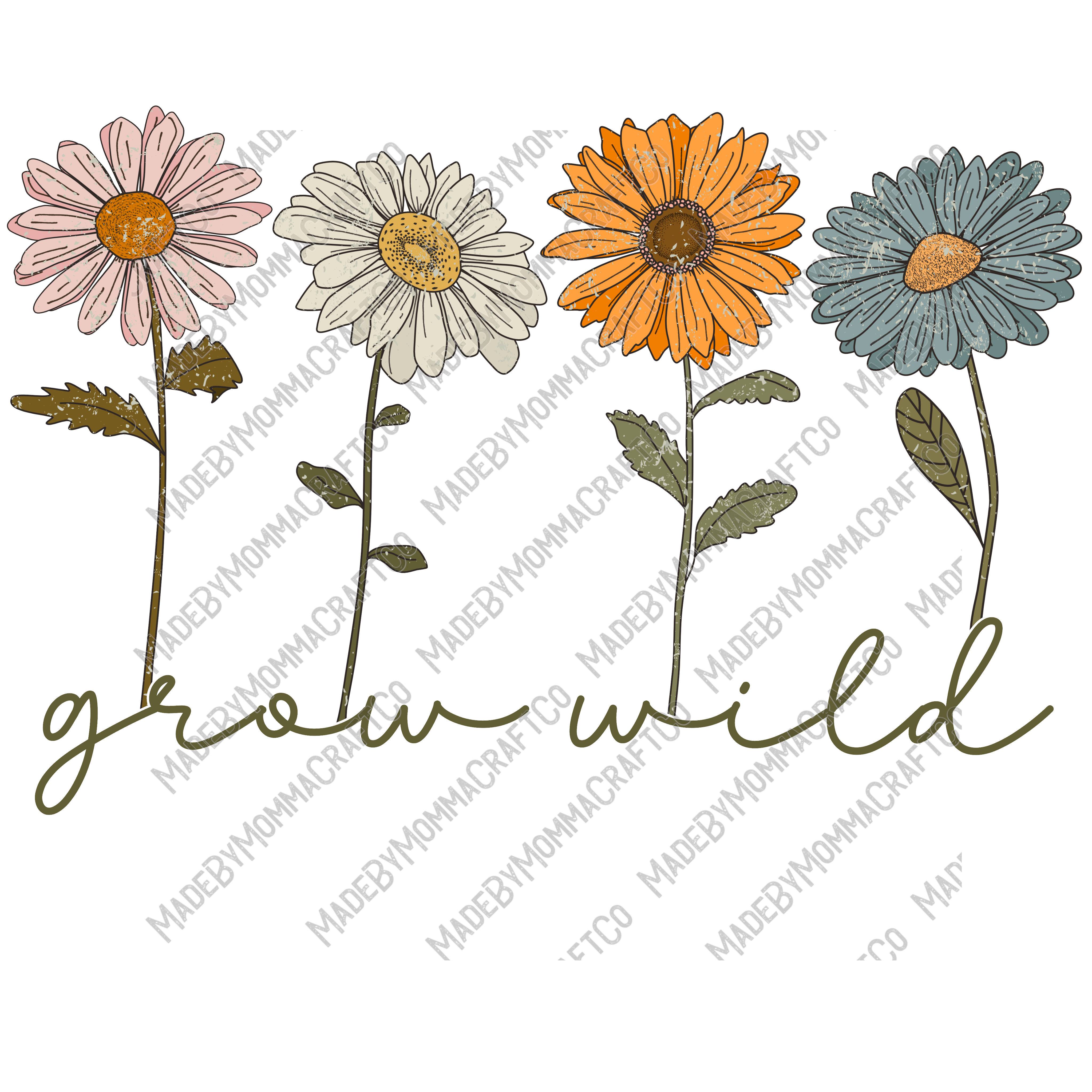 Grow Wild Flowers - Cheat Clear Waterslide™ or White Cast Sticker