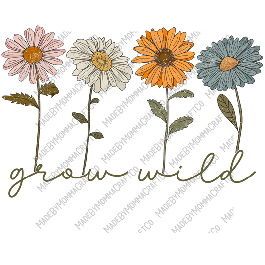 Grow Wild Flowers - Cheat Clear Waterslide™ or White Cast Sticker