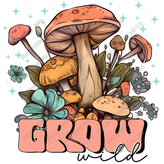 Grow Wild Mushroom - Cheat Clear Waterslide™ or White Cast Sticker