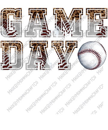 Game Day Baseball - Sports - Cheat Clear Waterslide™ or White Cast Sticker