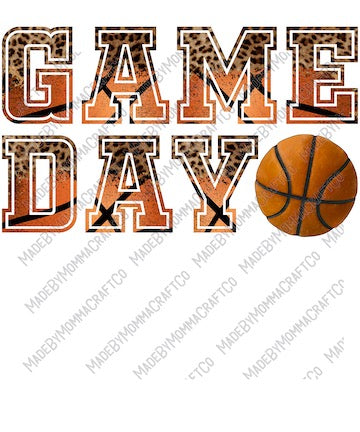 Game Day Basketball - Sports - Cheat Clear Waterslide™ or White Cast Sticker