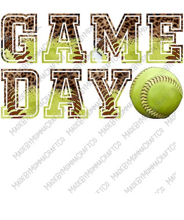 Game Day Softball - Sports - Cheat Clear Waterslide™ or White Cast Sticker