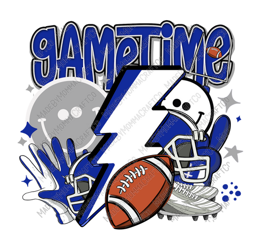 Gametime Blue - Sports - Cheat Clear Waterslide™ or White Cast Sticker