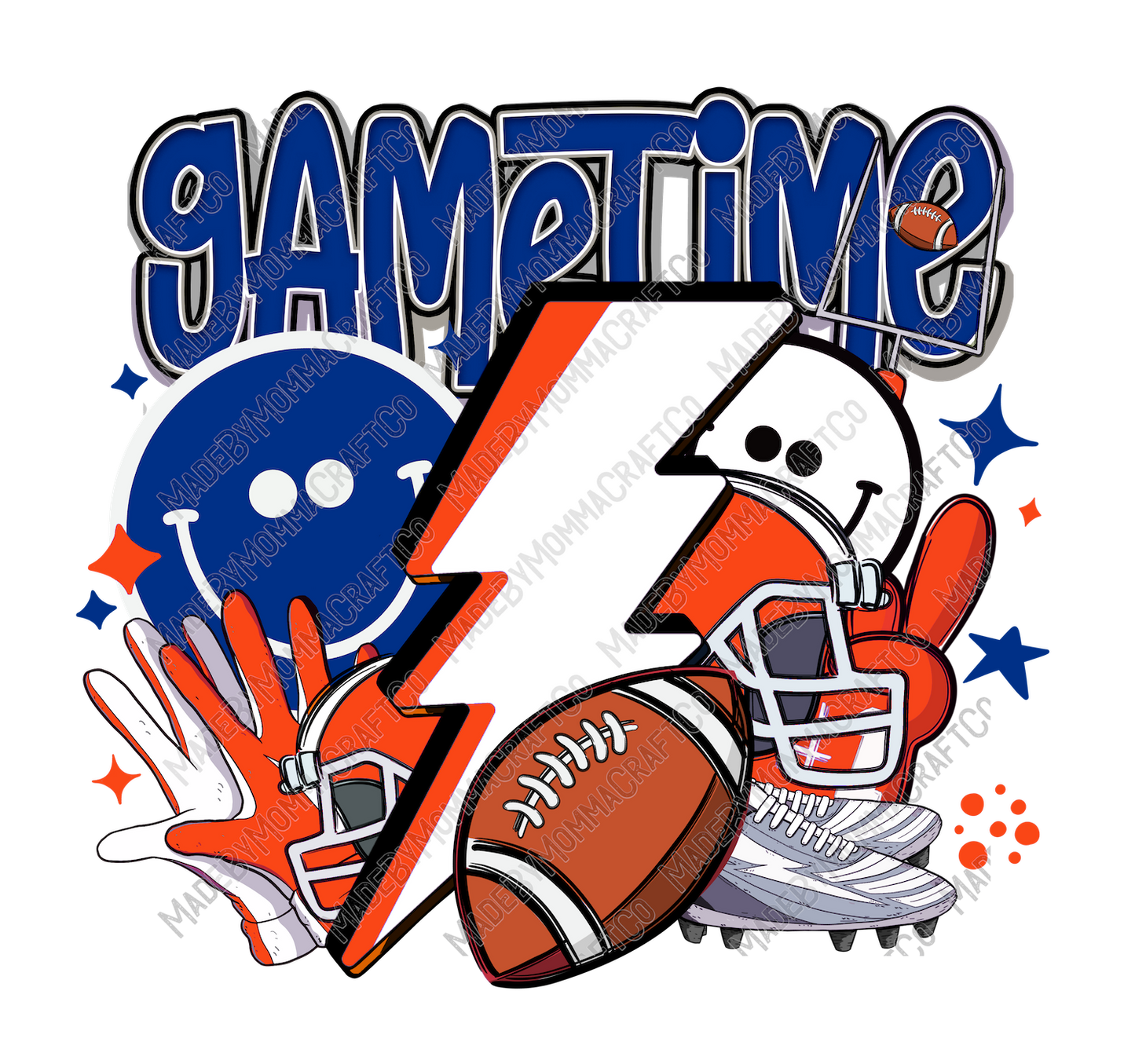 Gametime Orange - Sports - Cheat Clear Waterslide™ or White Cast Sticker