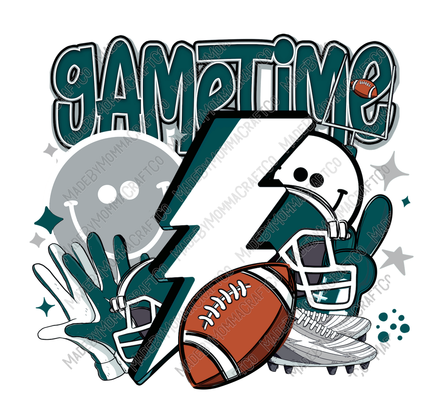 Gametime Green - Sports - Cheat Clear Waterslide™ or White Cast Sticker