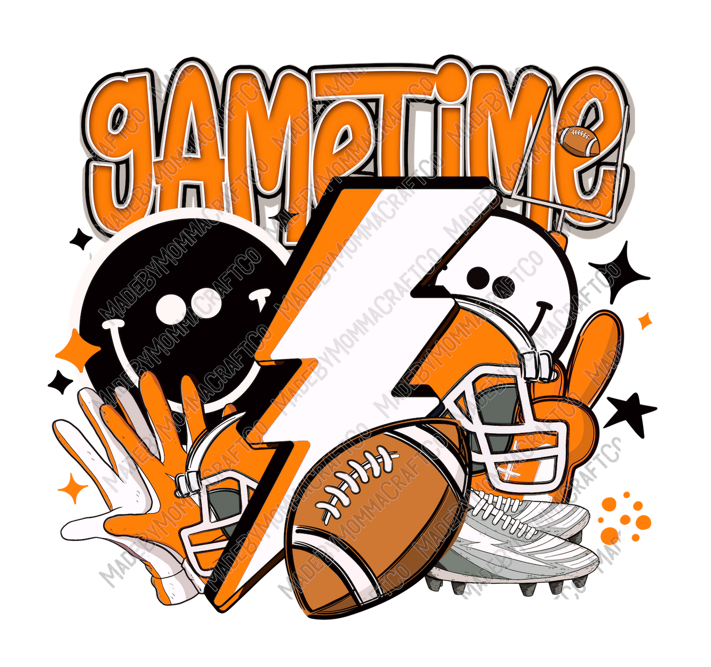 Gametime Light Orange - Sports - Cheat Clear Waterslide™ or White Cast Sticker