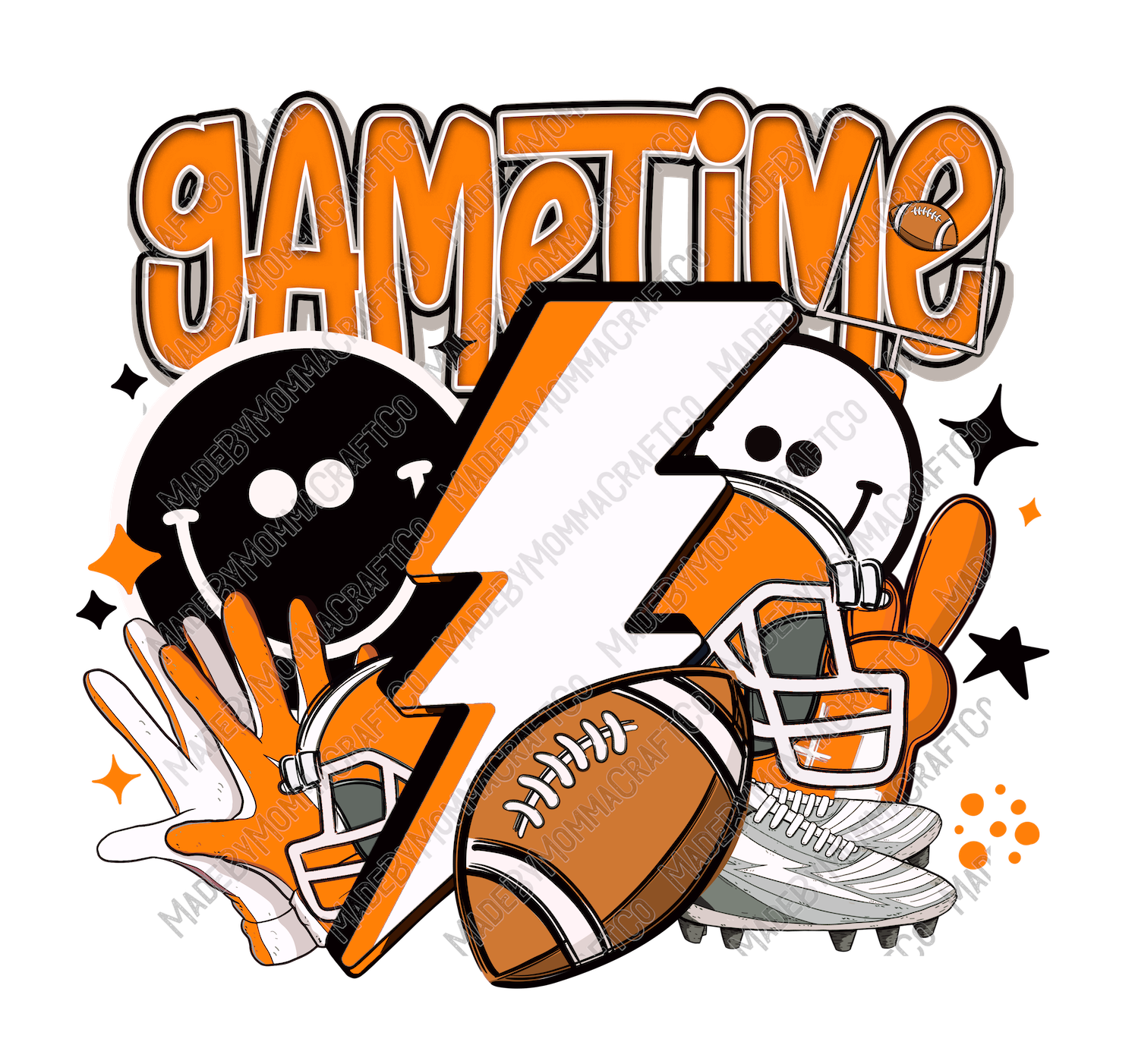 Gametime Light Orange - Sports - Cheat Clear Waterslide™ or White Cast Sticker