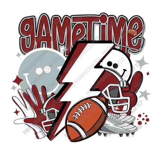 Gametime Maroon Garnet - Sports - Cheat Clear Waterslide™ or White Cast Sticker