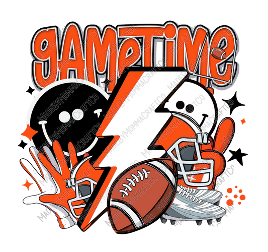 Gametime Orange - Sports - Cheat Clear Waterslide™ or White Cast Sticker