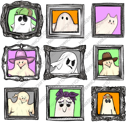 Ghost Family - Halloween - Cheat Clear Waterslide™ or White Cast Sticker