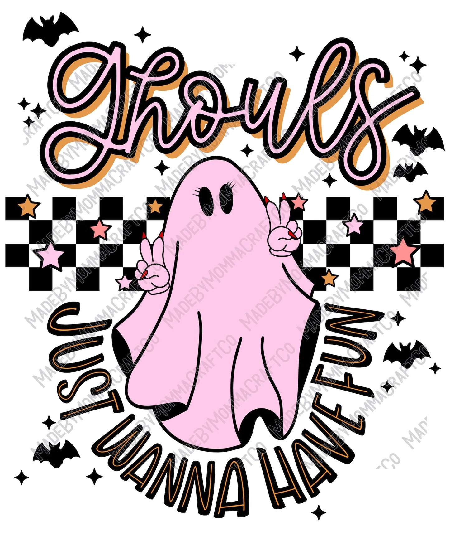 Ghouls Just Wanna Have Fun Ghost - Halloween - Cheat Clear Waterslide™ or White Cast Sticker