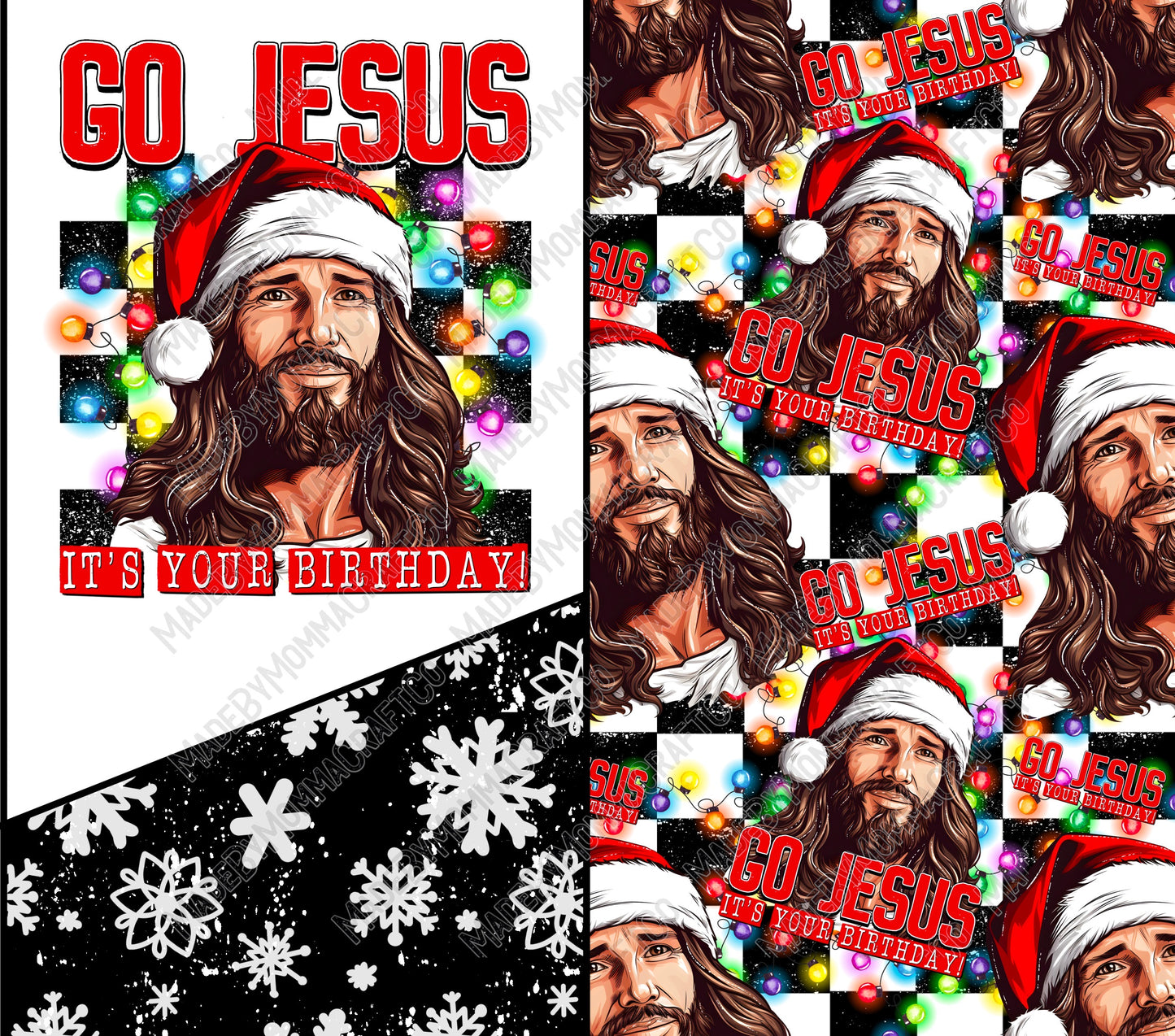 Go Jesus - Sublimation or Waterslide Wrap - 20oz and 30oz