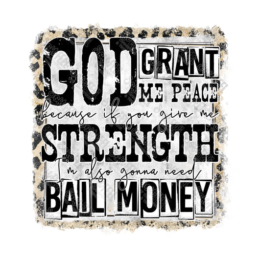 God Grant Me The Strength 1 - Christian / Snarky / Humor / Women's  - Direct To Film Transfer / DTF - Heat Press Clothing Transfer