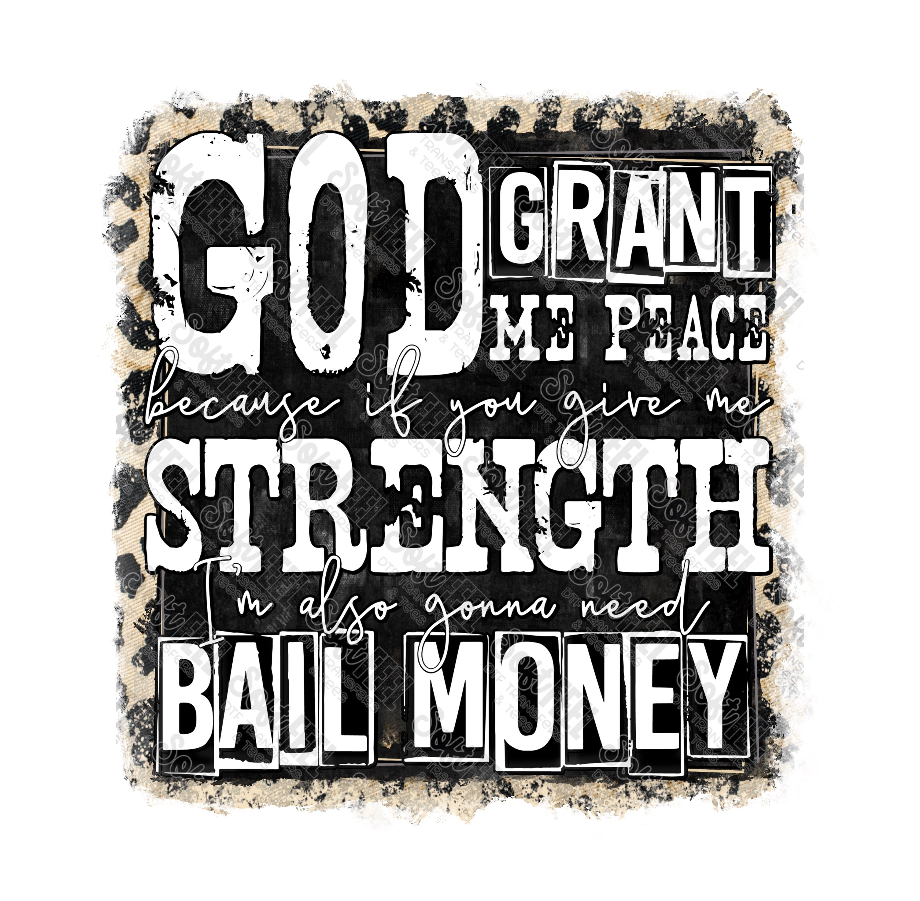God Grant Me The Strength 2 - Christian / Snarky / Humor / Women&#39;s  - Direct To Film Transfer / DTF - Heat Press Clothing Transfer