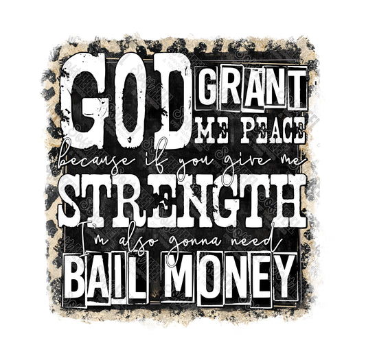 God Grant Me The Strength 2 - Christian / Snarky / Humor / Women's  - Direct To Film Transfer / DTF - Heat Press Clothing Transfer