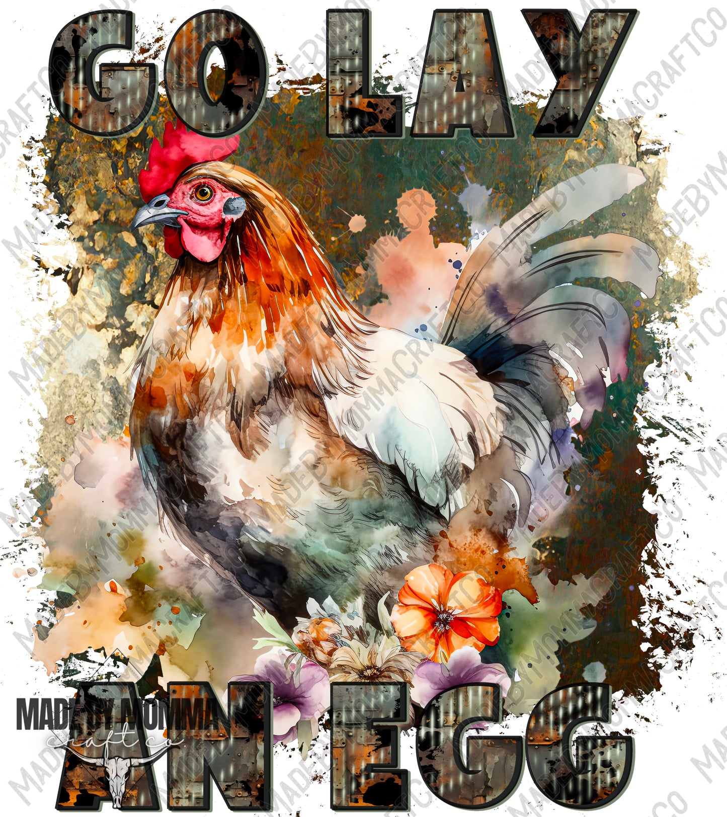 Go lay an egg chicken - Country Western / snarky humor - Cheat Clear Waterslide™ or White Cast Sticker