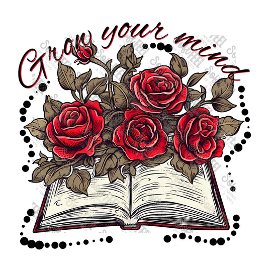 Grow Your Mind - Books - Direct To Film Transfer / DTF - Heat Press Clothing Transfer