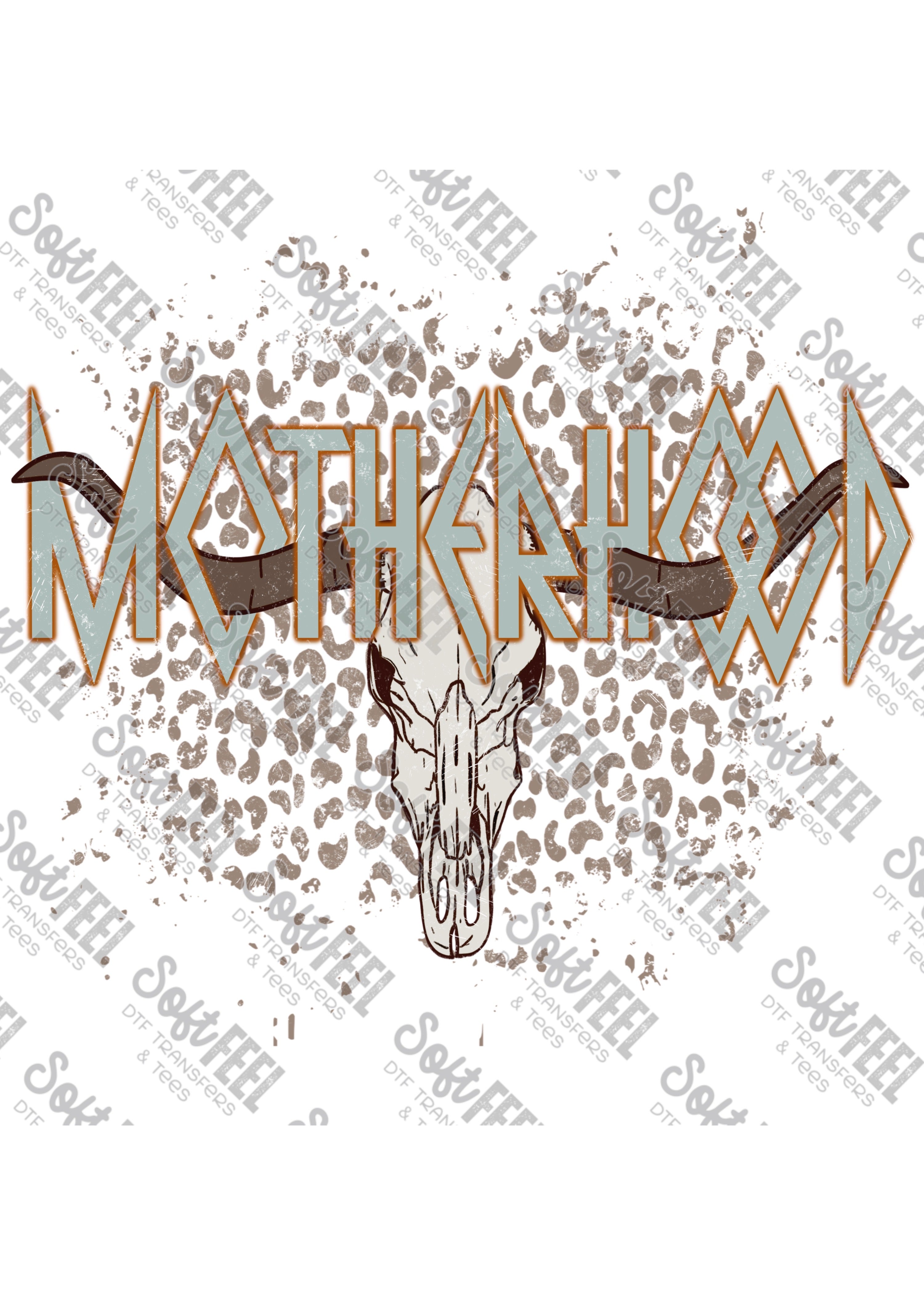 Grunge Motherhood Western Skull - Country Western / Women&#39;s - Direct To Film Transfer / DTF - Heat Press Clothing Transfer