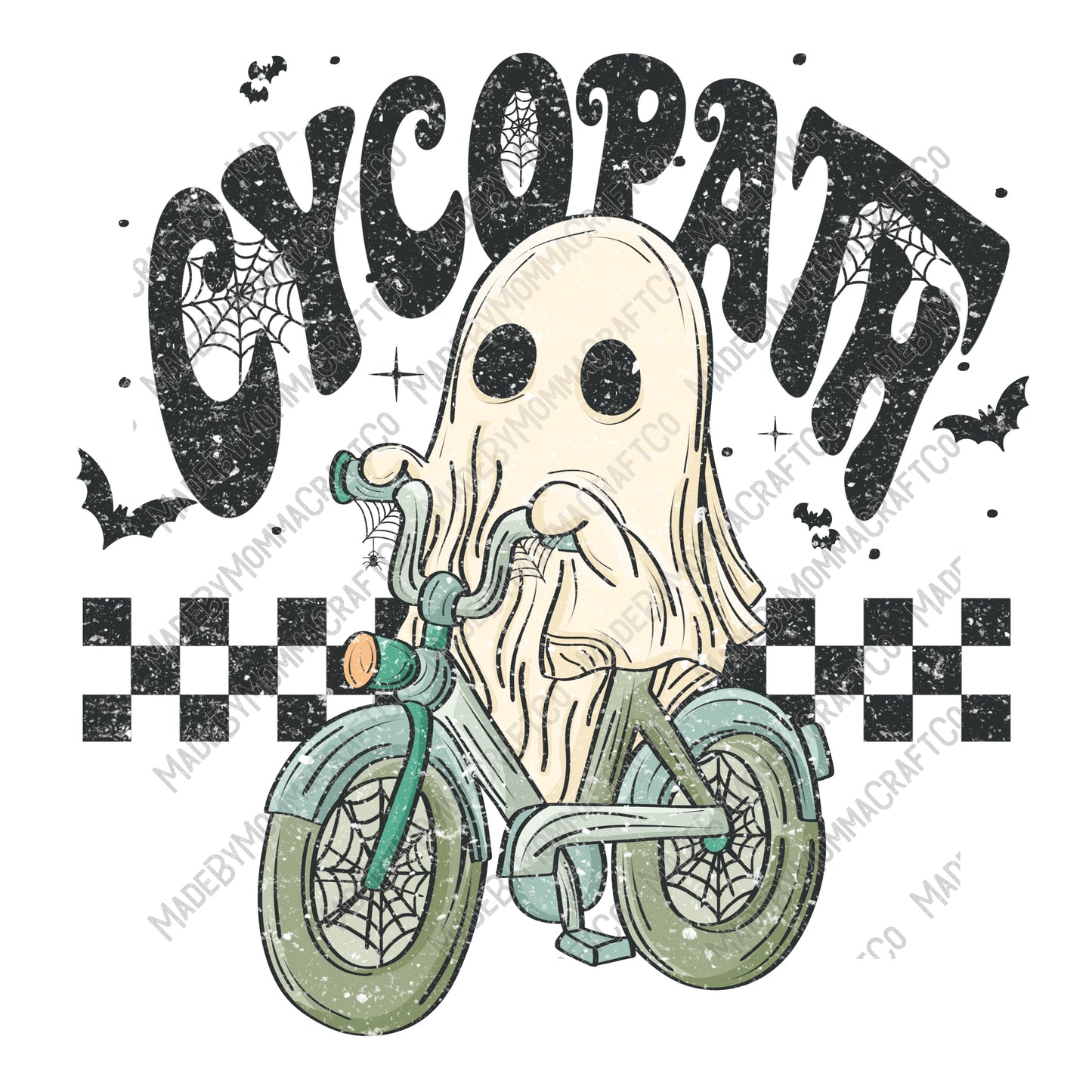 Cycopath Ghost - Retro / Halloween - Cheat Clear Waterslide™ or White Cast Sticker