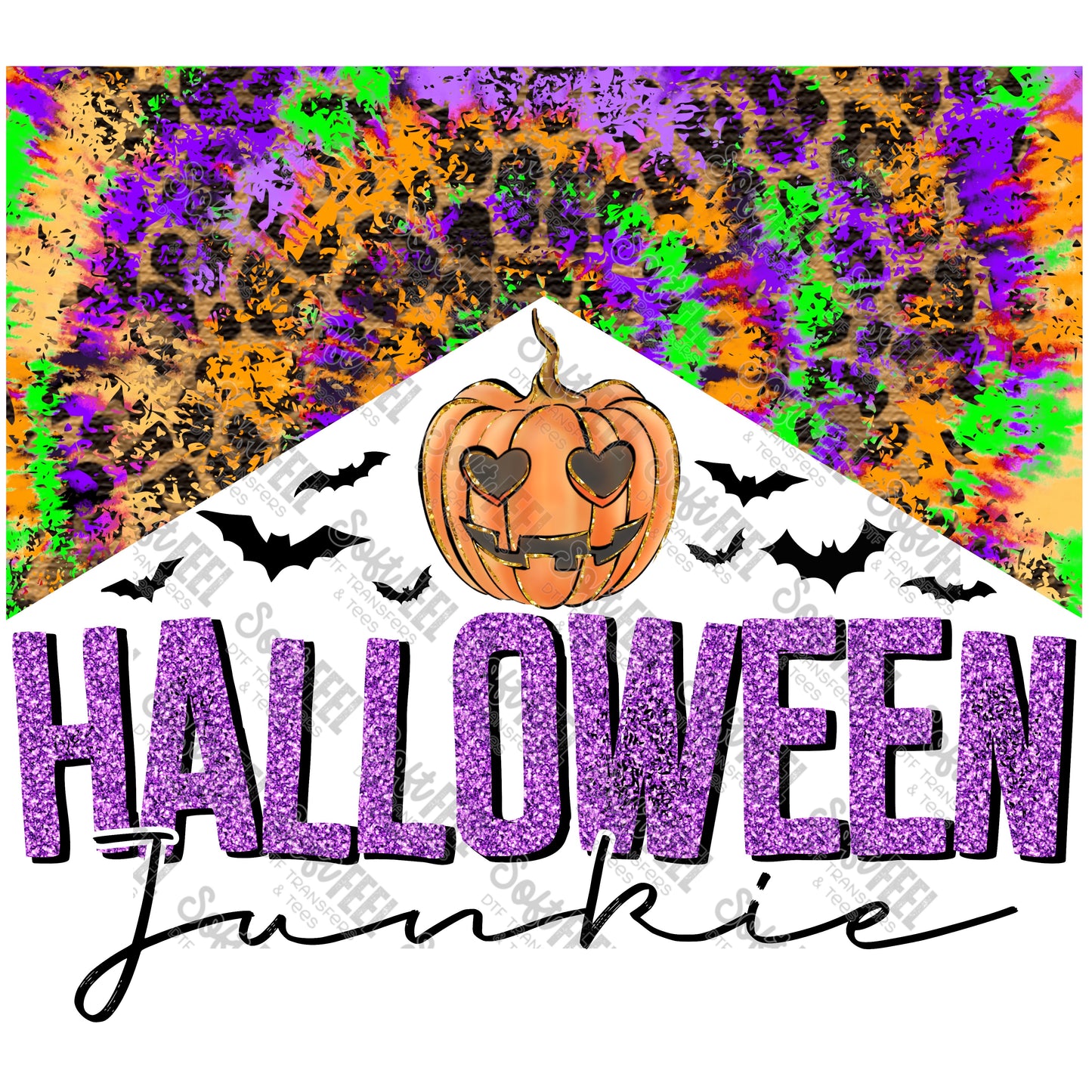 Halloween Junkie- Halloween Horror - Direct To Film Transfer / DTF - Heat Press Clothing Transfer