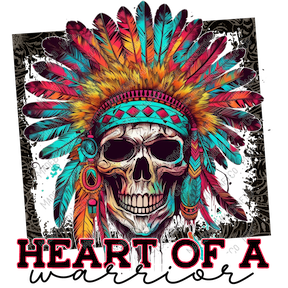 Heart of a Warrior Western - Cheat Clear Waterslide™ or White Cast Sticker