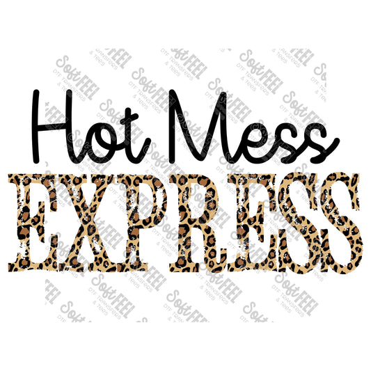 Hot Mess Express - Women's / Humor - Direct To Film Transfer / DTF - Heat Press Clothing Transfer