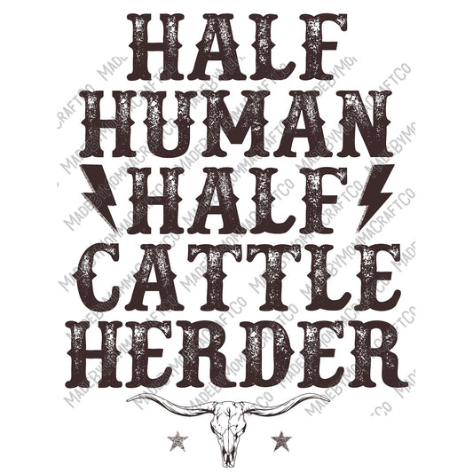 Half Human Half Cattle Herder - Country Western - Cheat Clear Waterslide™ or White Cast Sticker