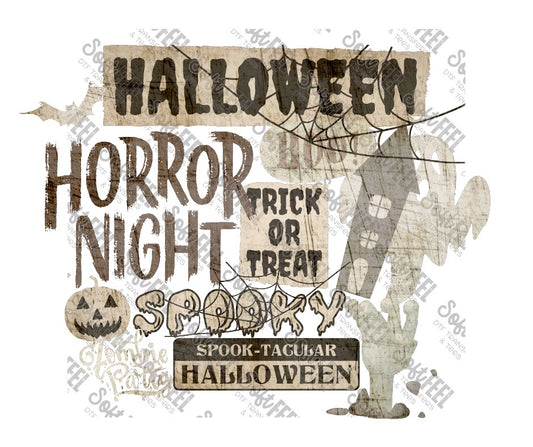 Halloween Horror Night Trick or Treat - Halloween - Direct To Film Transfer / DTF - Heat Press Clothing Transfer