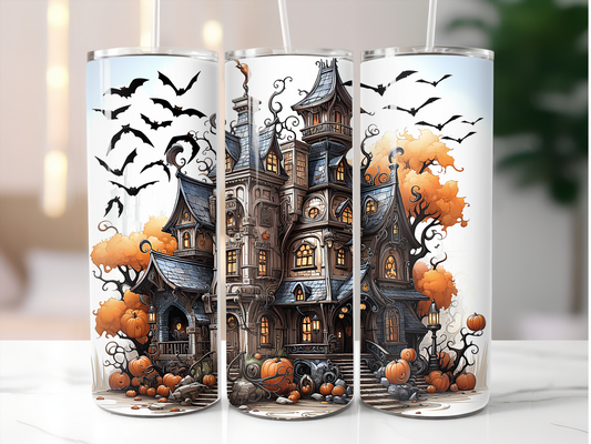 Halloween House - Halloween - Sublimation or Waterslide Wrap - 20oz and 30oz