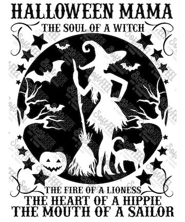 Halloween Mama - Halloween Horror / Women&#39;s / Hippie Gypsy - Direct To Film Transfer / DTF - Heat Press Clothing Transfer