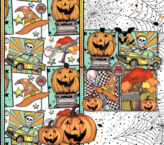 Halloween Skele - Halloween - Sublimation or Waterslide Wrap - 20oz and 30oz