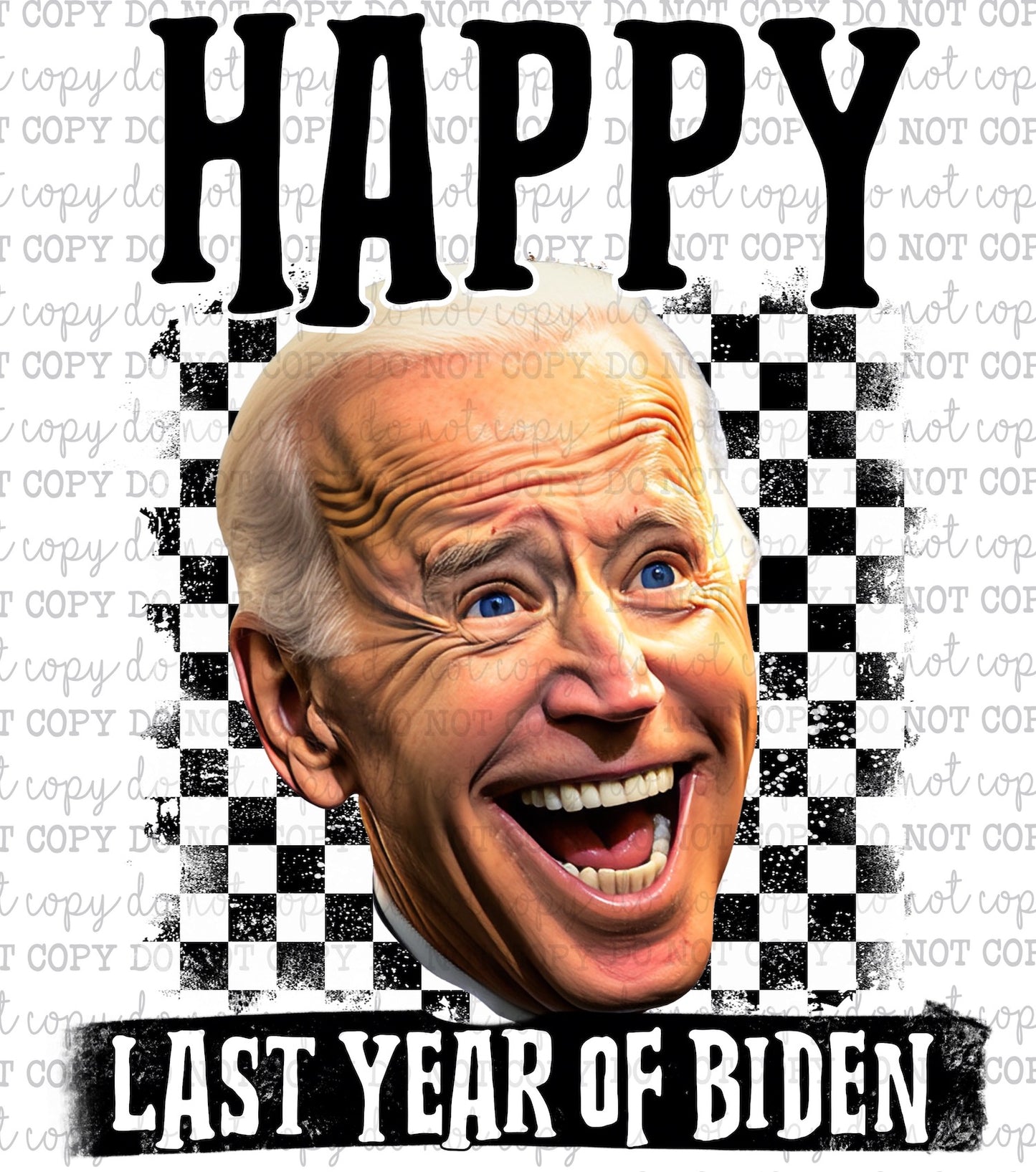 Happy Last Year Of Biden Retro - Political - Cheat Clear Waterslide™ or White Cast Sticker