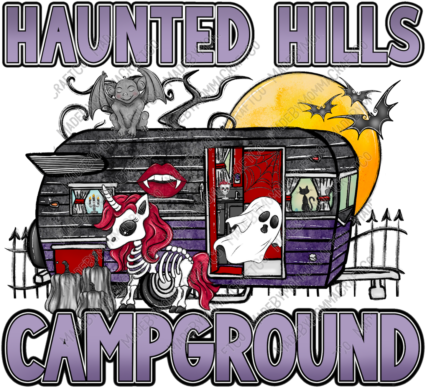 Haunted Hills Campground - Cheat Clear Waterslide™ or White Cast Sticker