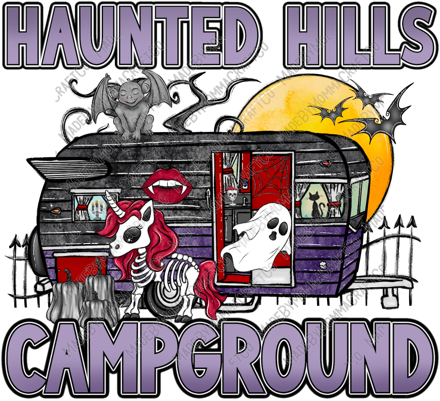 Haunted Hills Campground - Cheat Clear Waterslide™ or UV DTF Sticker