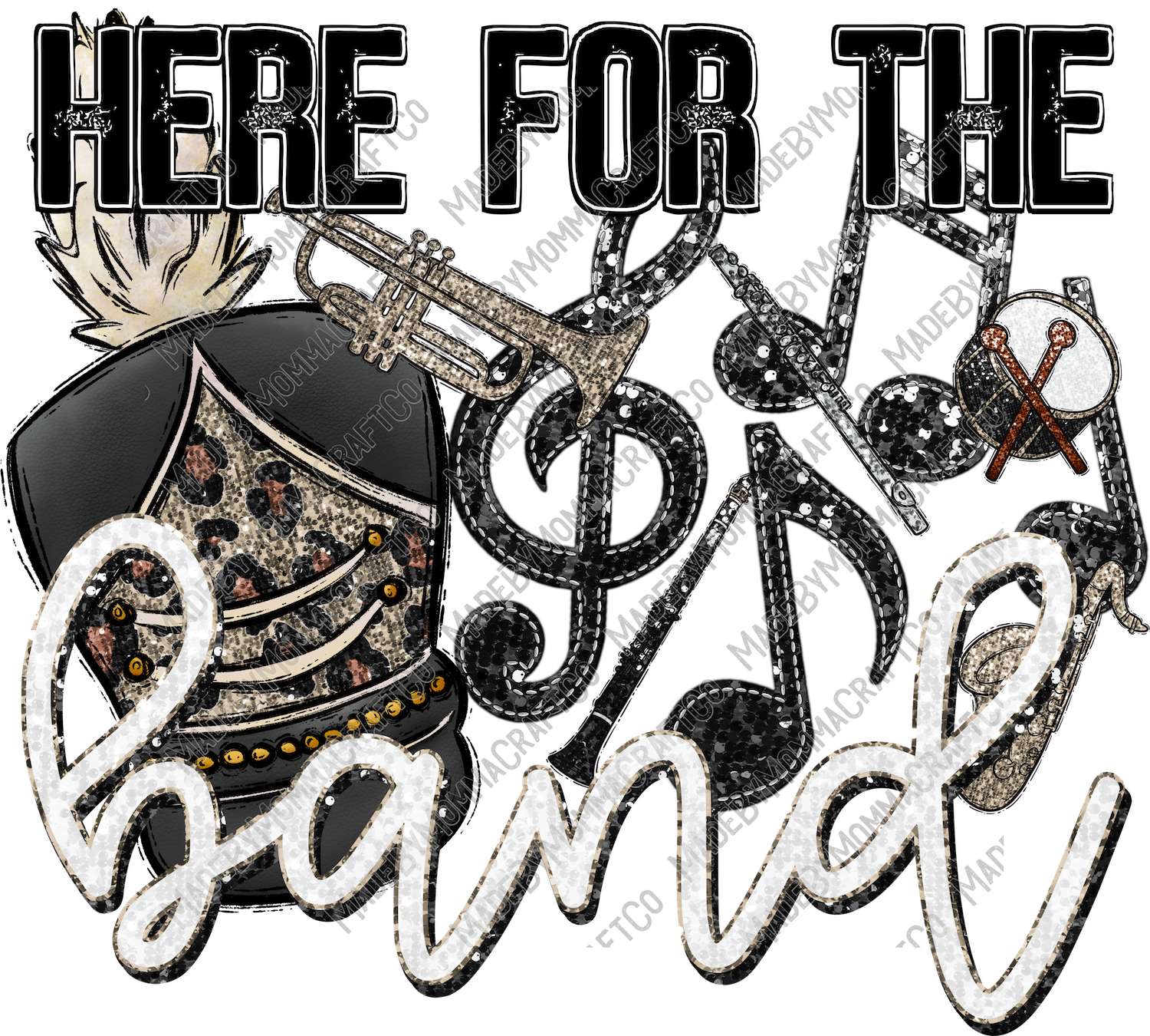 Here for the Band Glitter Sequins - Cheat Clear Waterslide™ or UV DTF Sticker