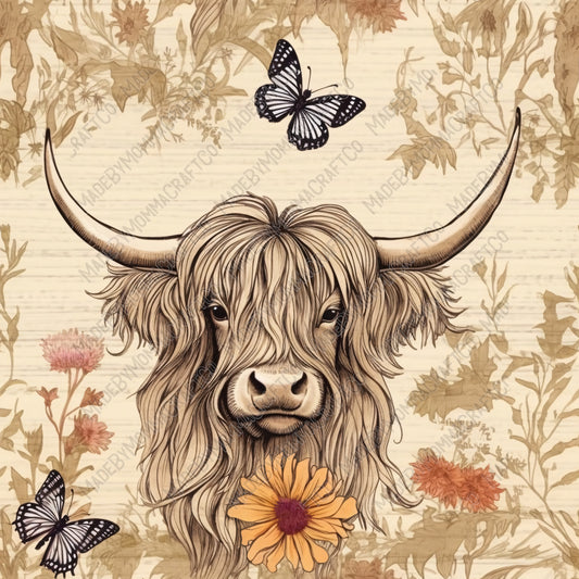 Highland Cow 12 - Vinyl Or Waterslide Seamless Wrap