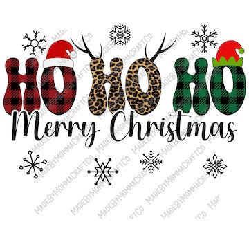 Ho Ho Ho Merry Christmas - Christmas - Cheat Clear Waterslide™ or White Cast Sticker