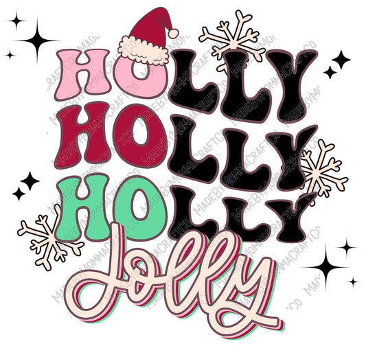 Holly Jolly - Retro Christmas - Cheat Clear Waterslide™ or White Cast Sticker