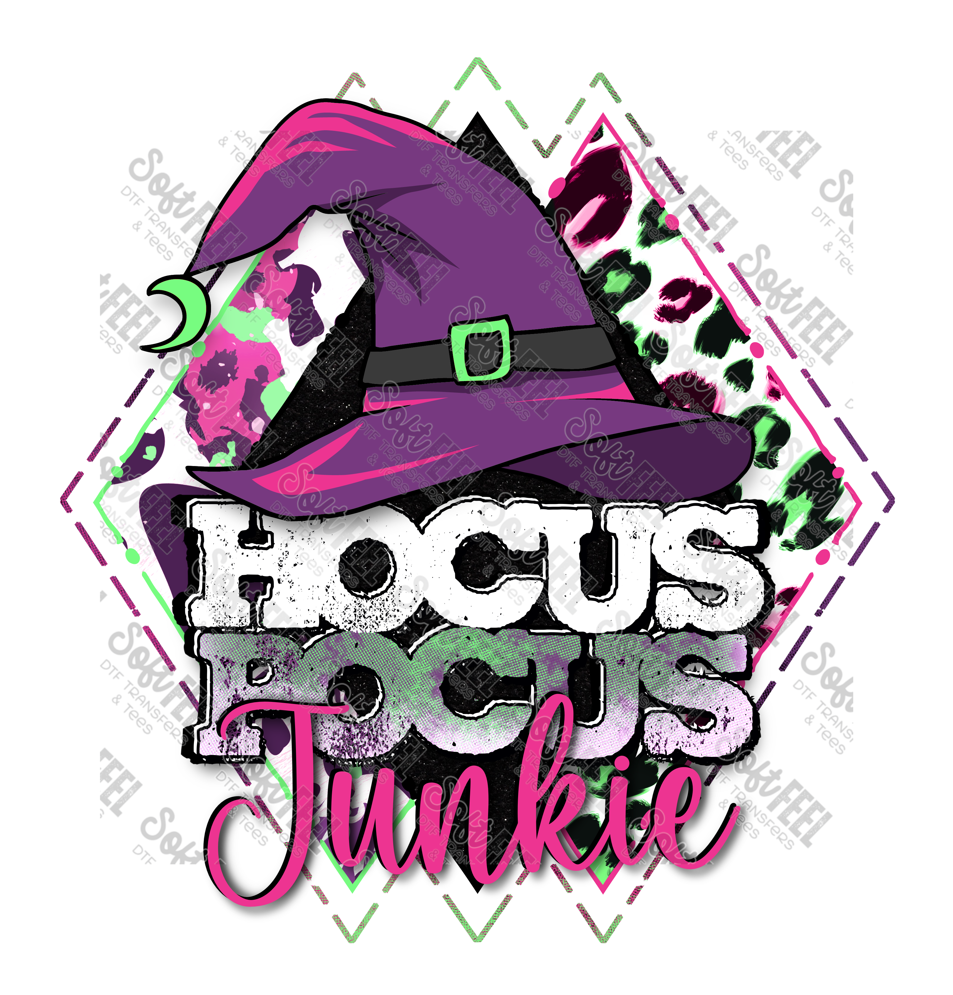 HocPok Junkie - Halloween - Direct To Film Transfer / DTF - Heat Press Clothing Transfer