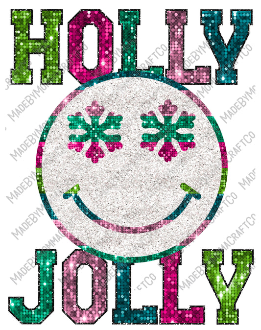 Holly Jolly - Christmas - Cheat Clear Waterslide™ or White Cast Sticker