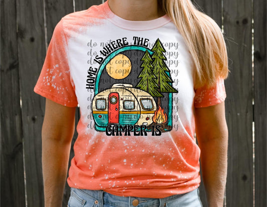 Home is where the camper is - Camping  - Direct To Film Transfer / DTF - Heat Press Clothing Transfer