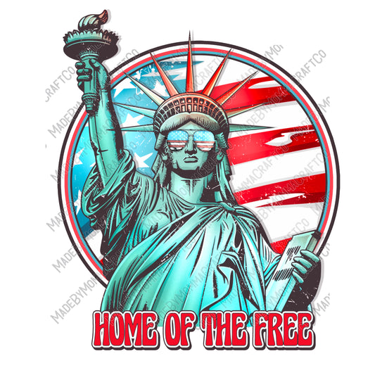 Home of the Free America Statue of Liberty - patriotic- Country Western - Cheat Clear Waterslide™ or White Cast Sticker