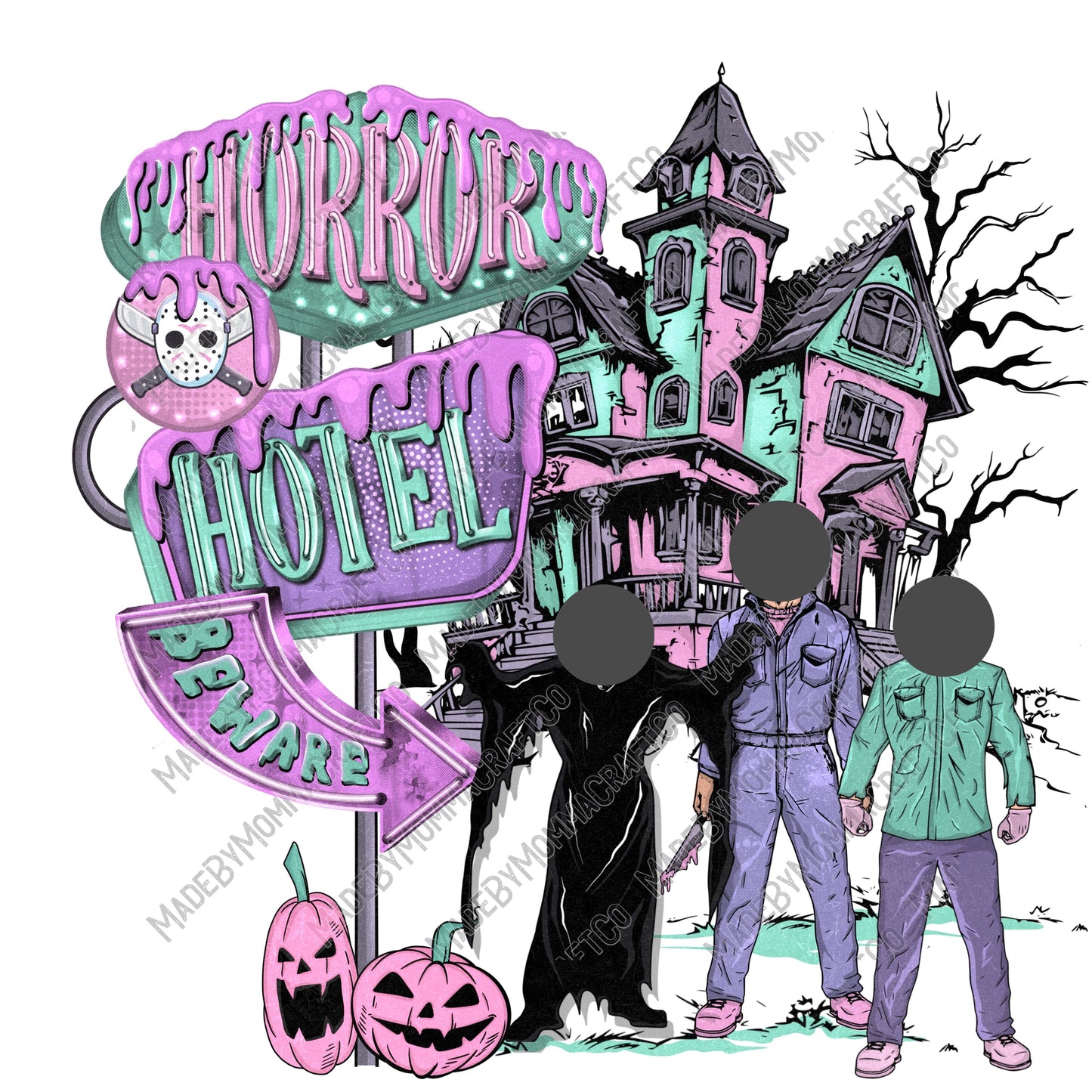 Horror Motel - Halloween - Cheat Clear Waterslide™ or White Cast Sticker