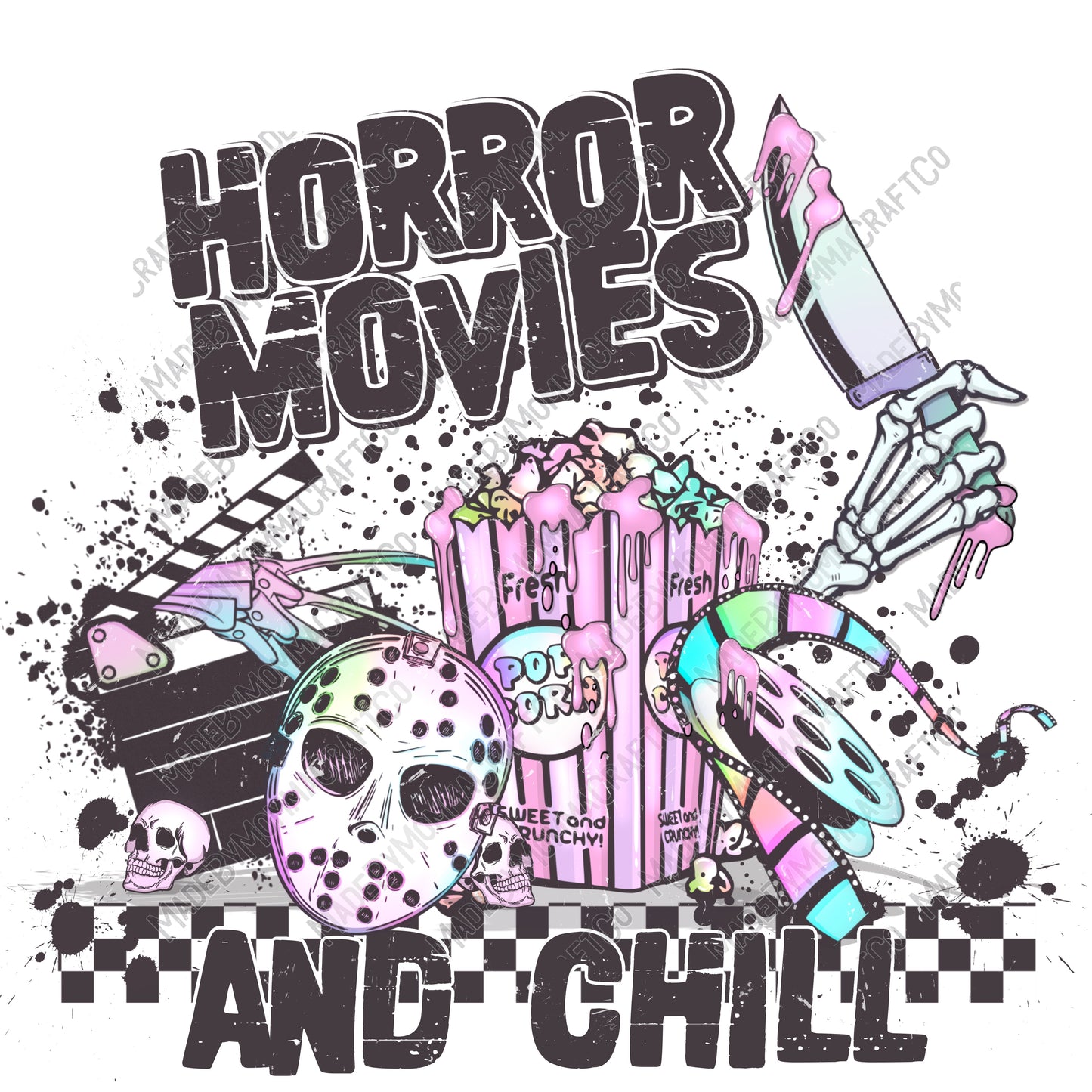 Horror movies and Chill - Cheat Clear Waterslide™ or White Cast Sticker