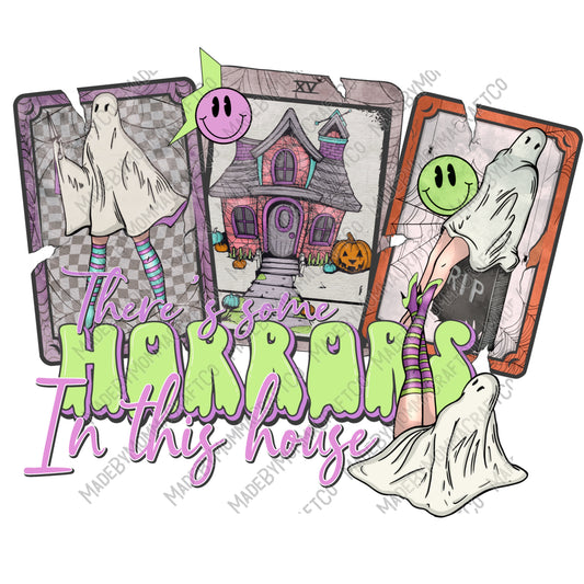 Horrors In This House Ghosts - Fall / Halloween - Cheat Clear Waterslide™ or White Cast Sticker