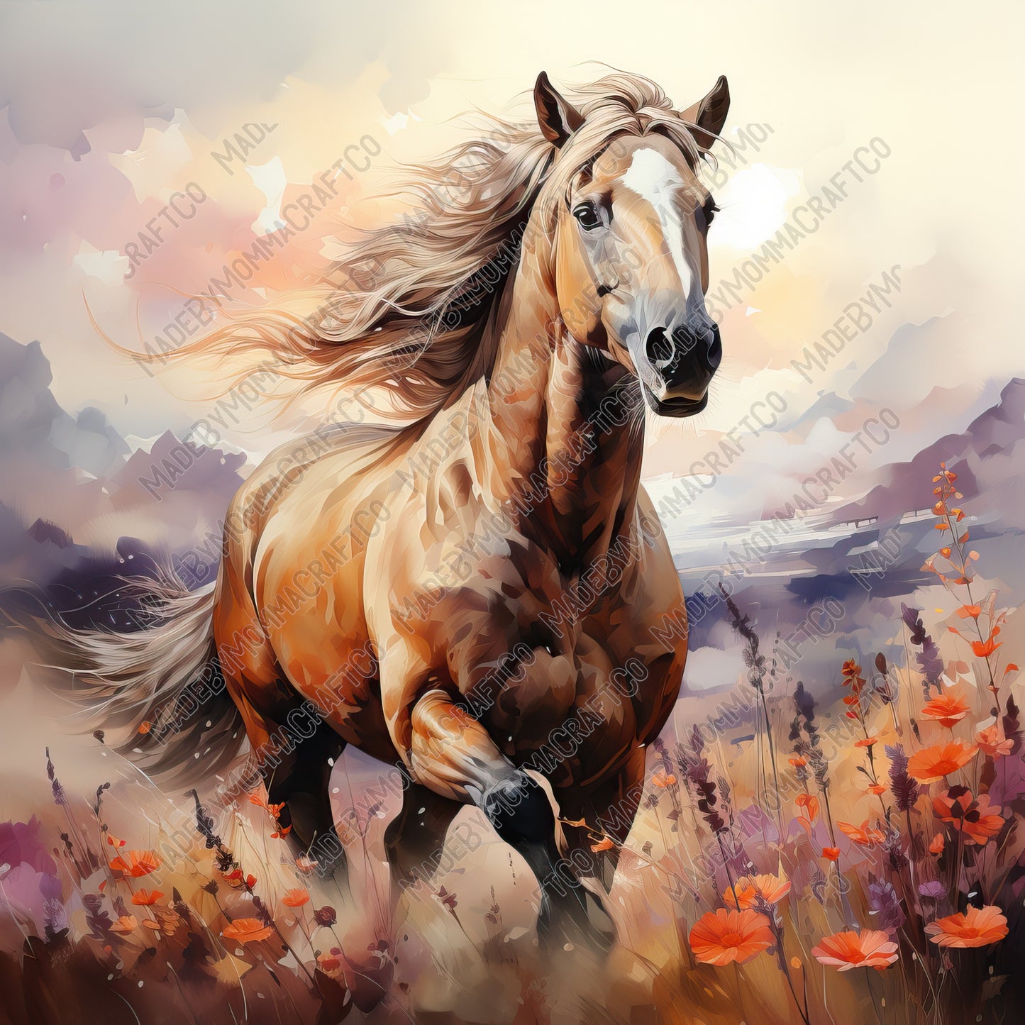 Horse Art 8 - Vinyl Or Waterslide Seamless Wrap