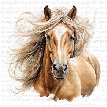 Horse Portrait 1 - Western - Cheat Clear Waterslide™ or White Cast Sticker