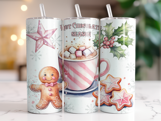 Hot Chocolate Season - Sublimation or Waterslide Wrap - 20oz and 30oz