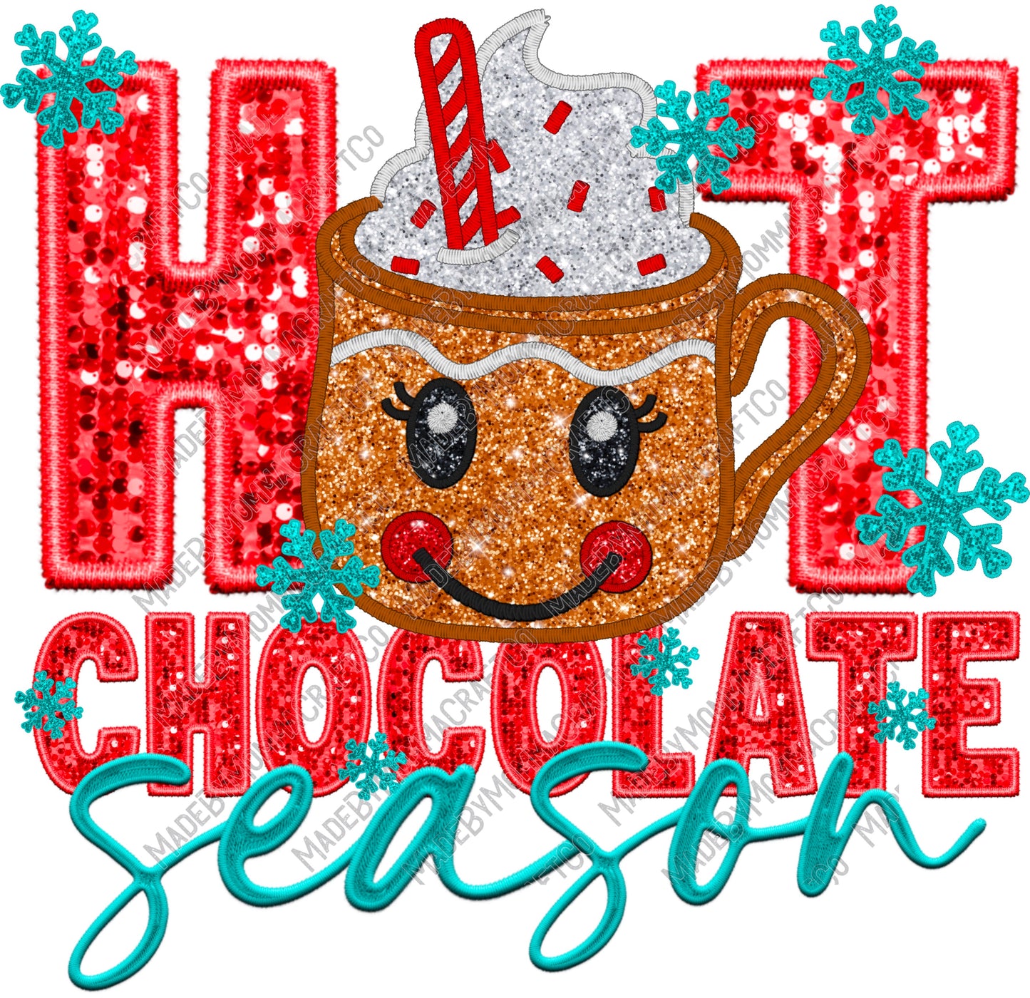 Hot Chocolate Season - Christmas - Cheat Clear Waterslide™ or White Cast Sticker