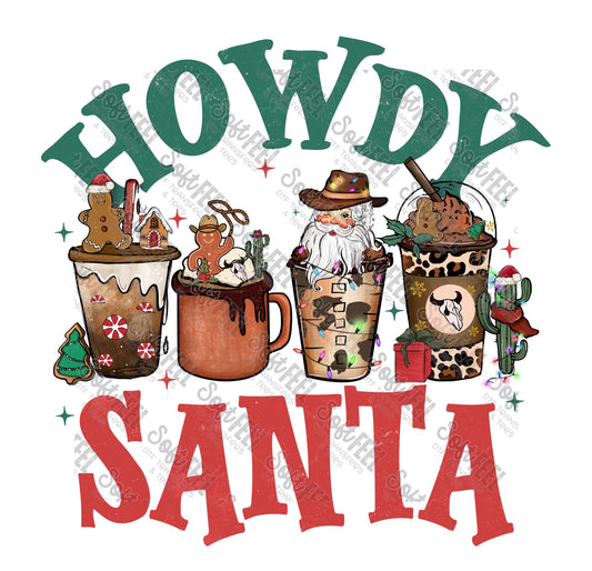 Howdy Santa - Christmas  - Direct To Film Transfer / DTF - Heat Press Clothing Transfer